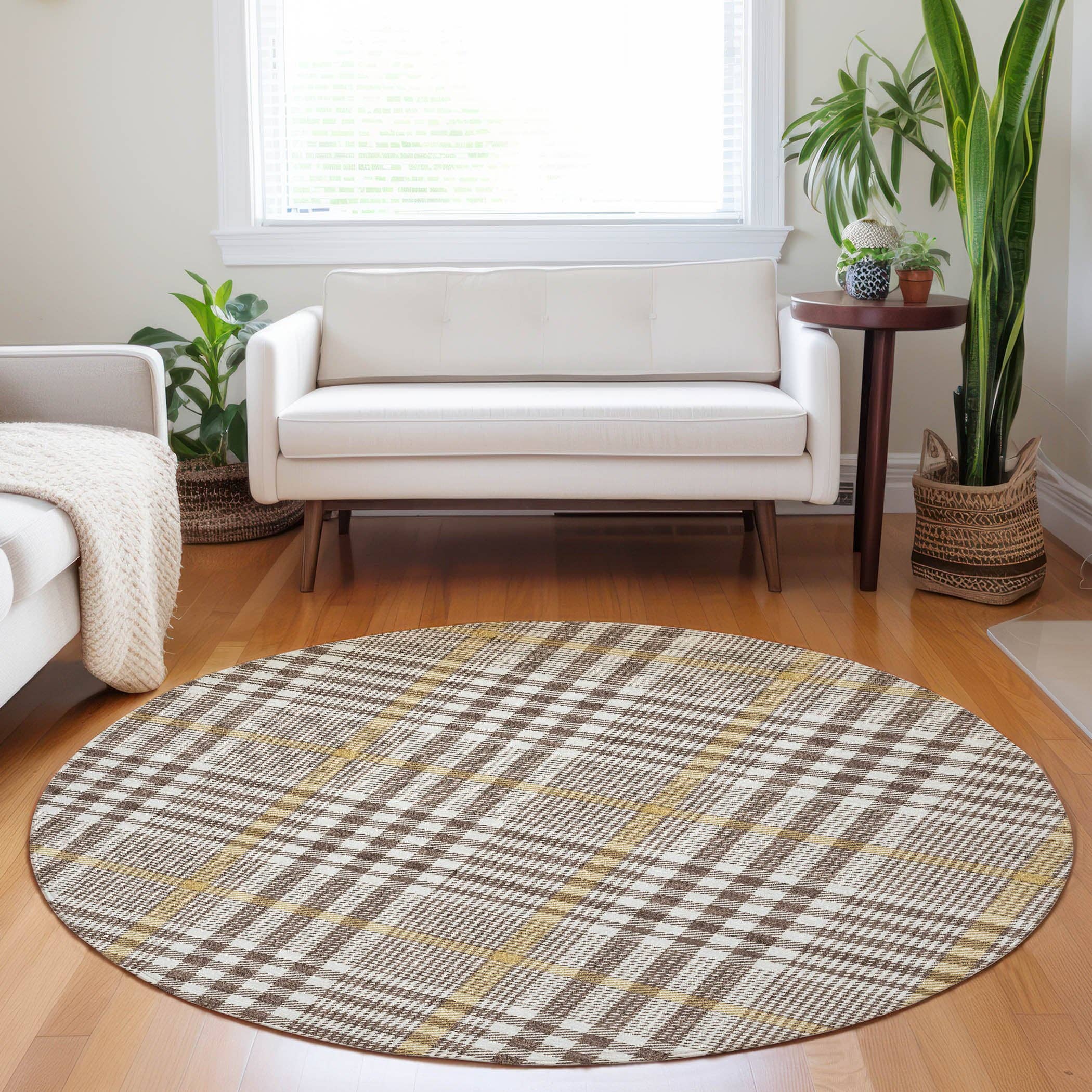LOOMLAN - Wholesale Area Rug - Samira Brown Washable Indoor-Outdoor Rug2