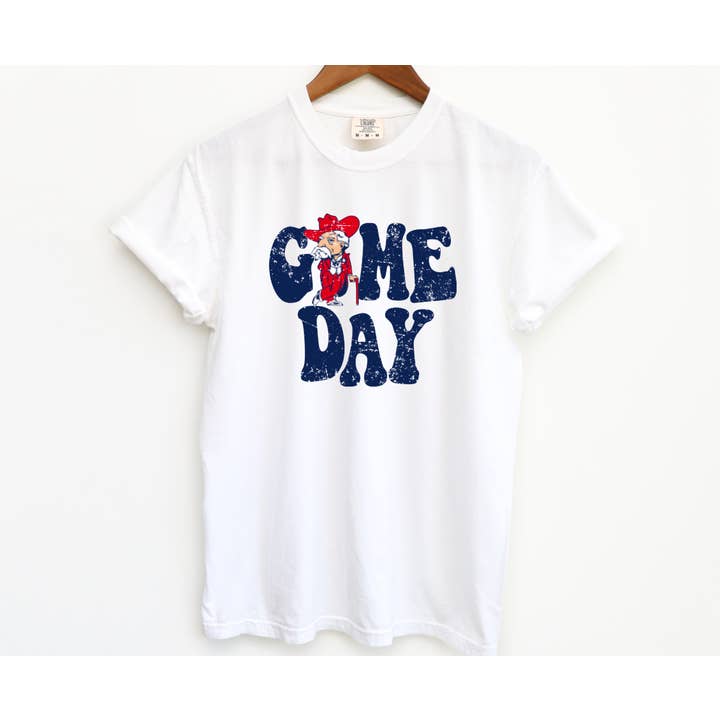 Gia Gifts Boutique - Wholesale Screen Printed T-Shirt - Women's - Ole Miss Rebels Game Day Comfort Colors Tee