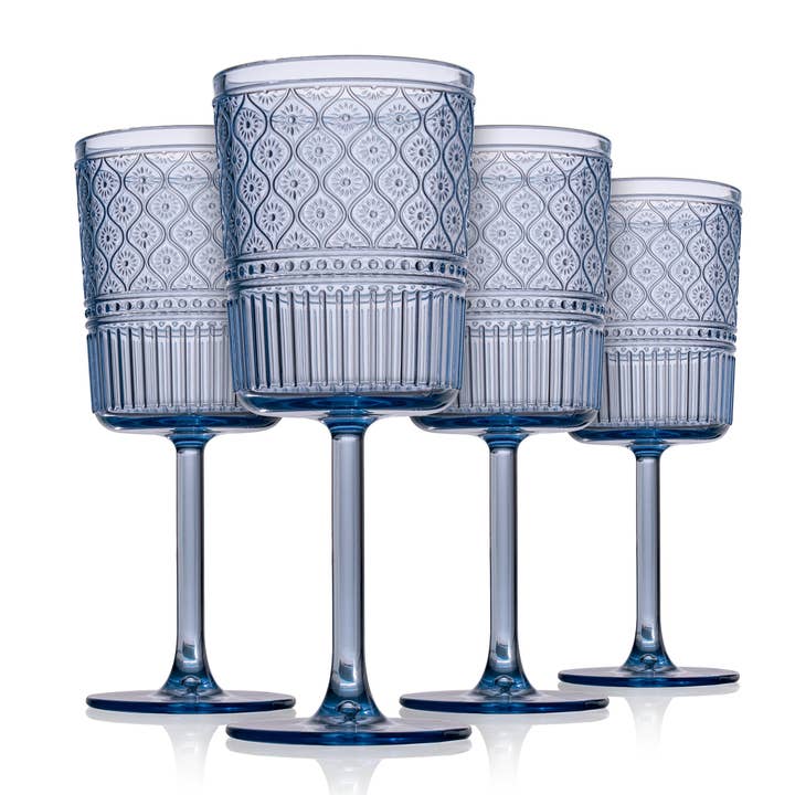 Ensemble de 4 gobelets bleus en acrylique Claro pour la vente par Godinger