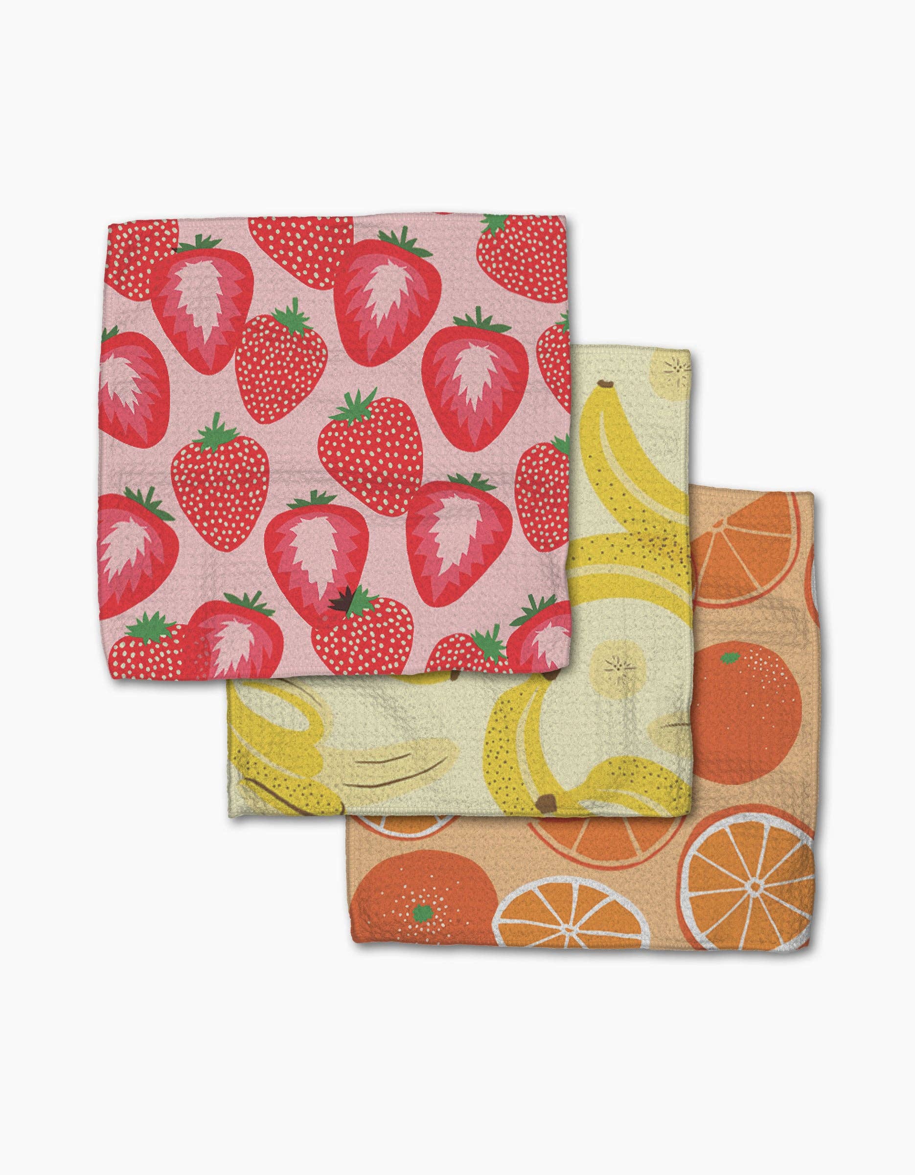 Geometry - Wholesale Dishcloth - Favorite Fruit Dishcloth Set