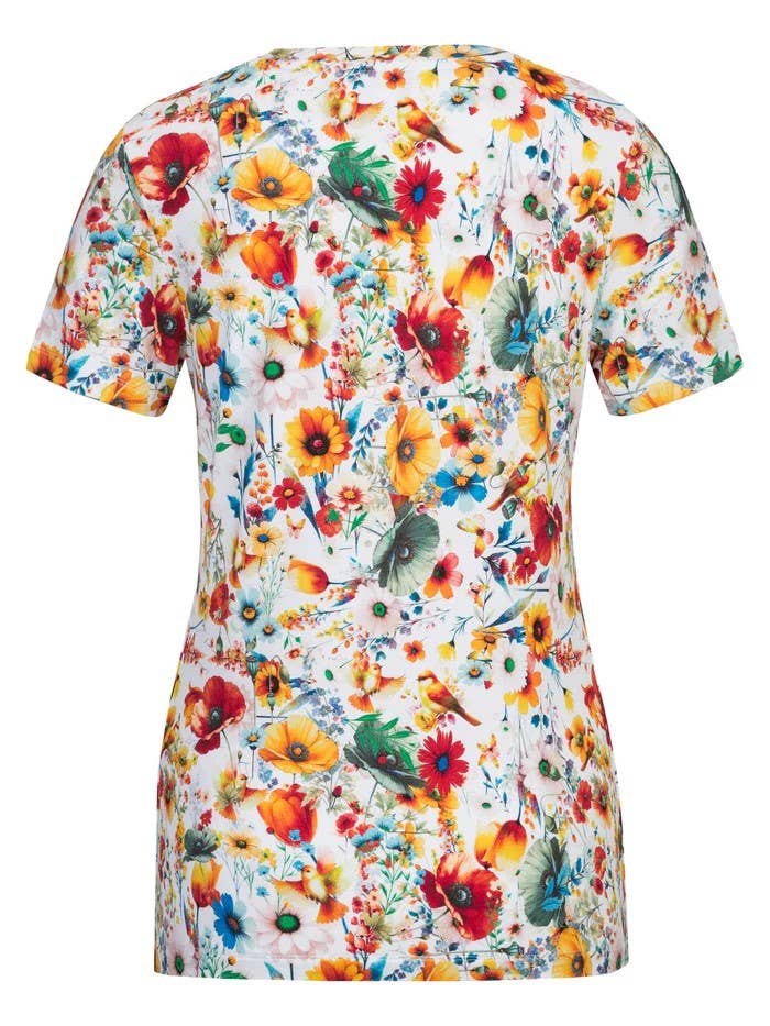 Versace 19.69 Abbigliamento Sportivo SRL – Engroshandel T-shirt – til kvinder – BELLA Blomst Rund Hals T-shirt- AOP2