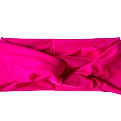 Fascia per capelli con turbante ritorto magenta per la vendita all'ingrosso da parte di The Enchanted Magnolia