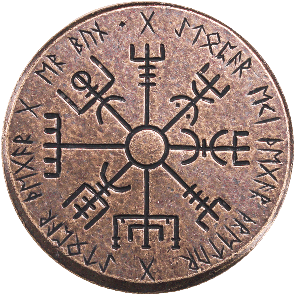 Shire Post Mint – wholesale Samlarobjekt mynt – Vegvisir vägvisare i brons2