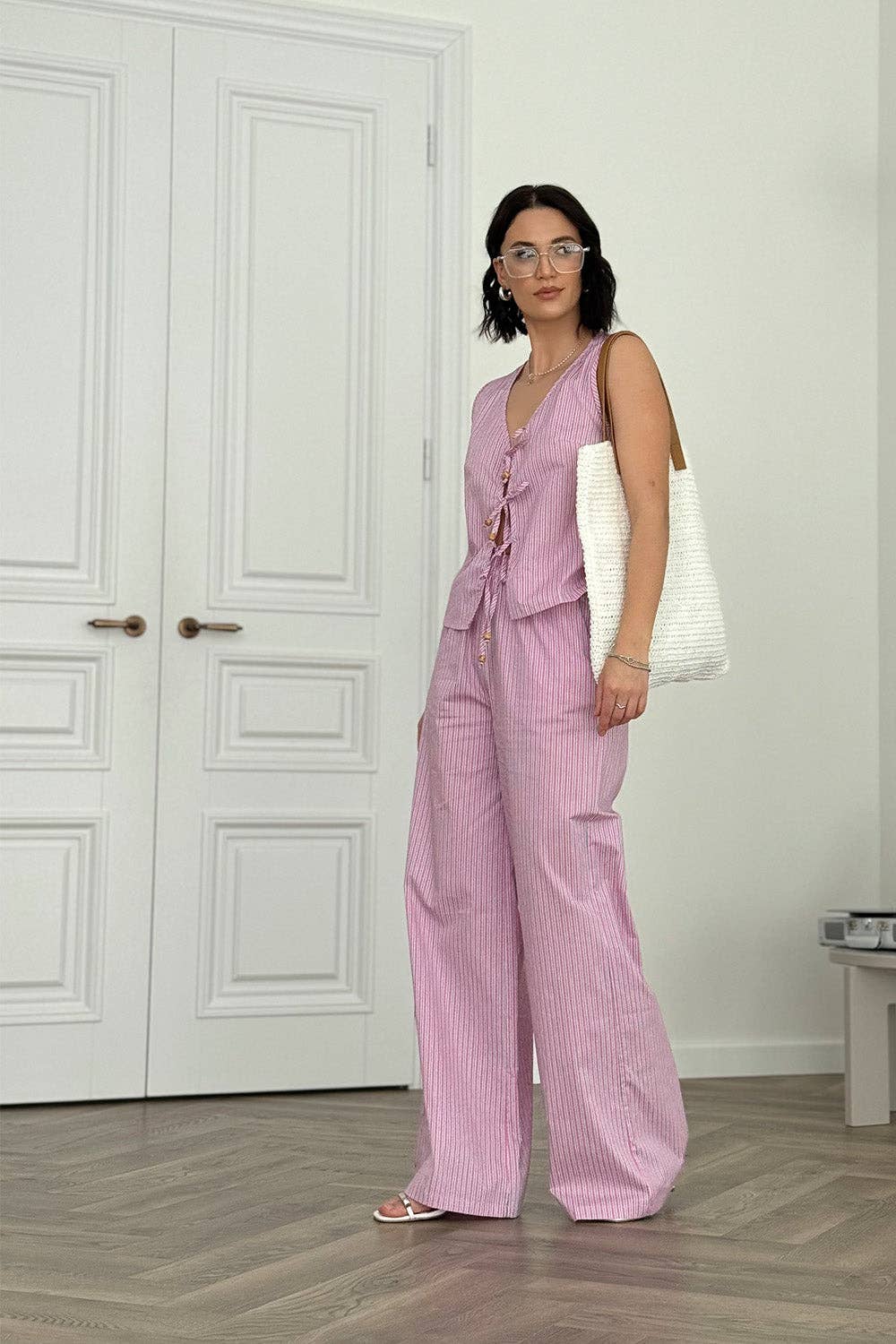 Azuri Fashion Group - Wholesale Top & Pant Set (NOT Loungewear) - Women's - Pink cotton suit1