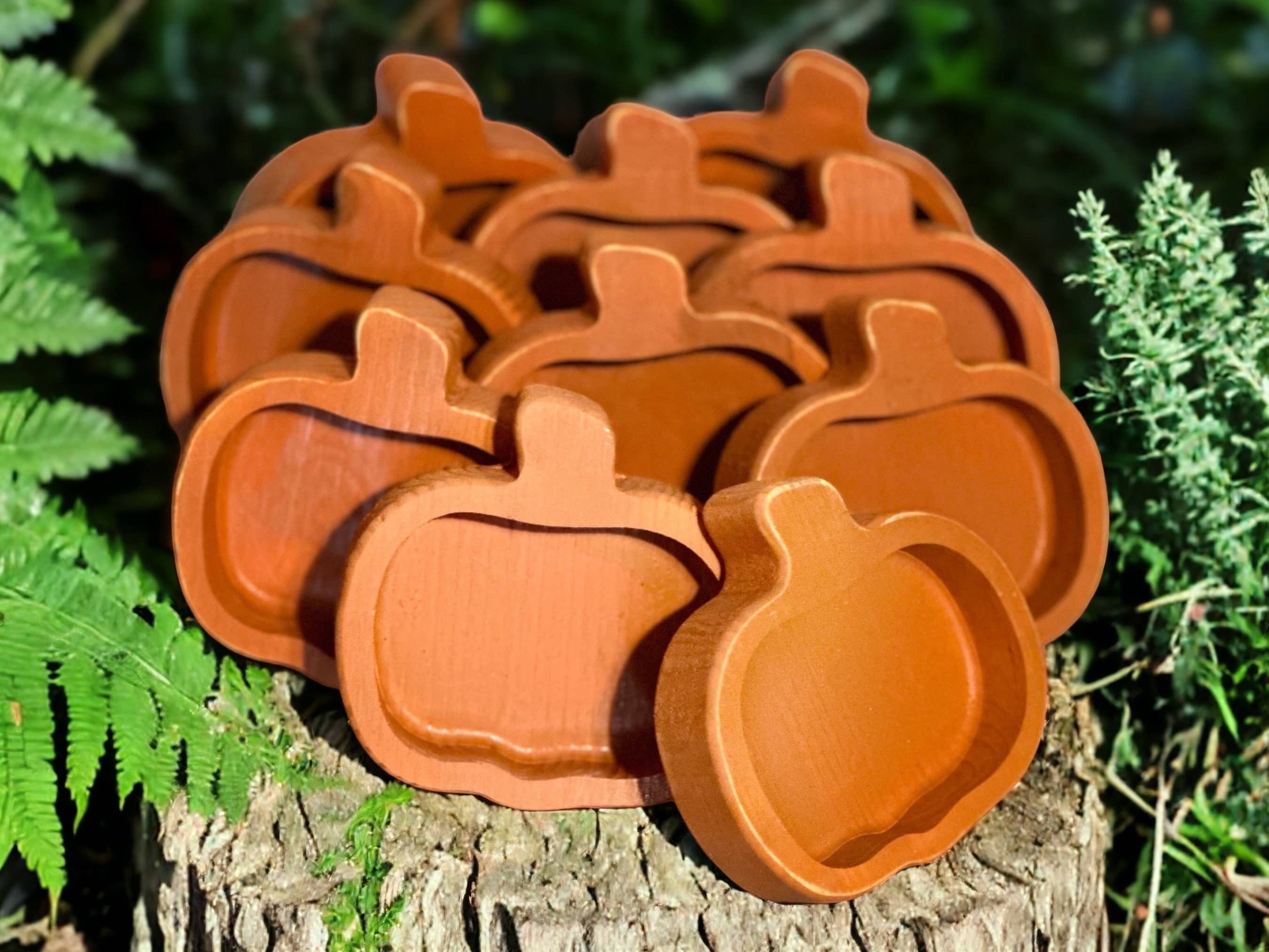 McCain's Furniture Co - Wholesale Candle Holder - Mini Pumpkins Orange- Wholesale Bundle of 10 - Candle Ready1