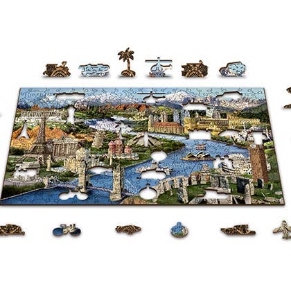 HQ Kites & Designs - Vendita all'ingrosso Puzzle - Adulti - Wooden City Puzzle - Monumenti del mondo