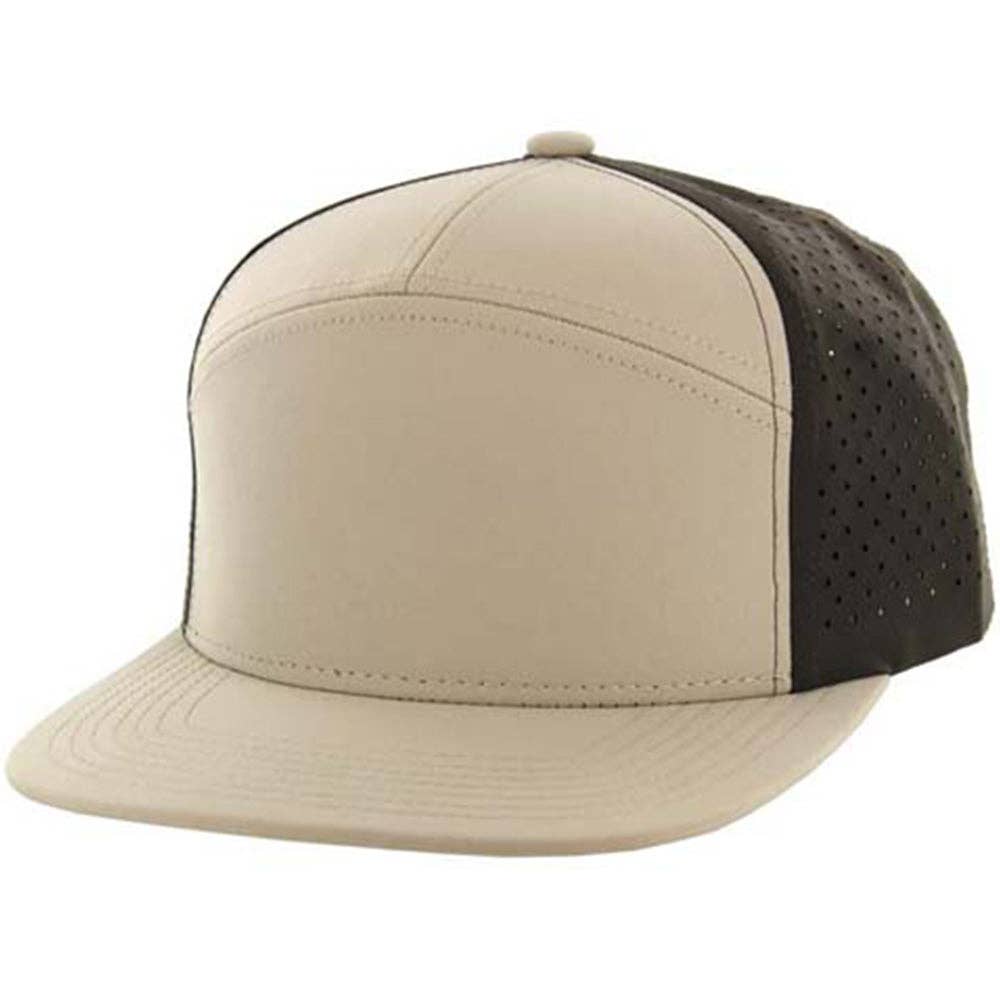Zion Brand - Wholesale Flat Brim Cap - Unisex - BLANK 7 PANEL HYDRO SNAPBACK CAP1