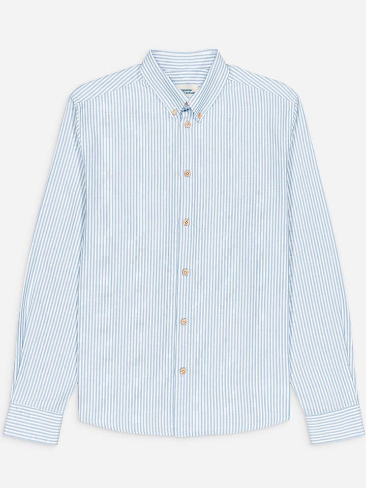 Randig Oxfordskjorta - Turkos för wholesale av paname collections