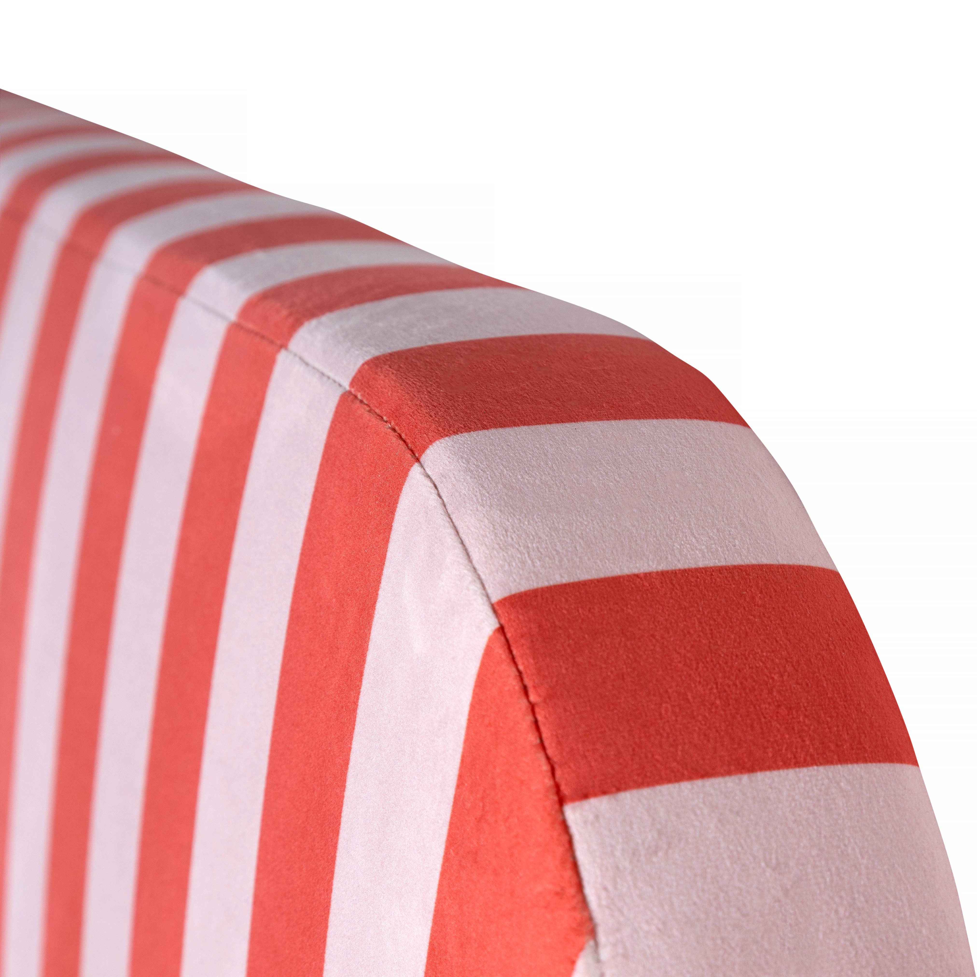 Really Nice Things - Wholesale Headboard - Striped red and pink velvet upholstered headboard3