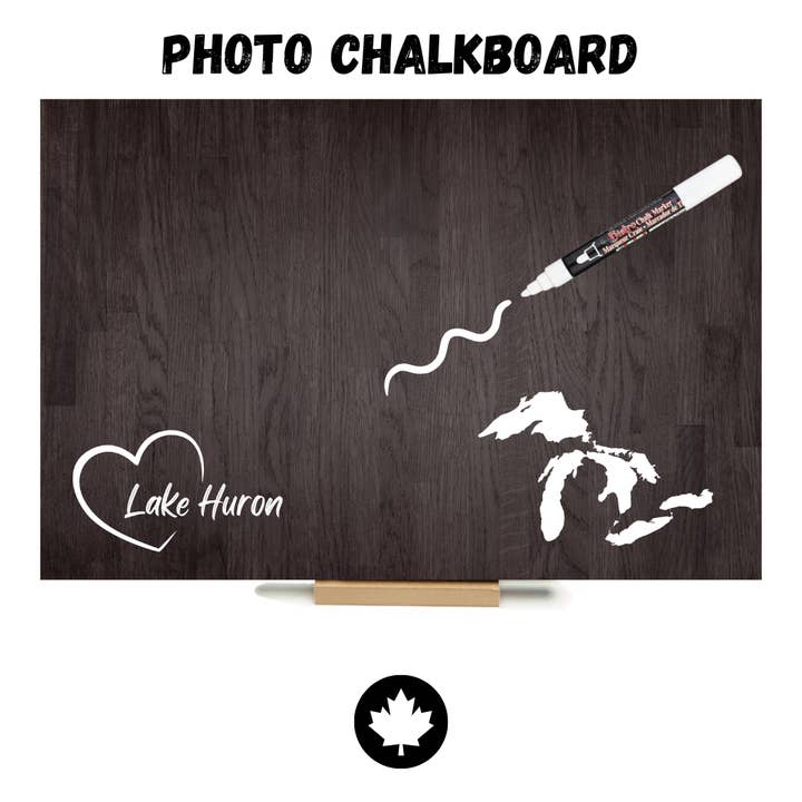 Lake Huron Heart - Jeannie B Photo Chalkboard for wholesale by JEANNIE B