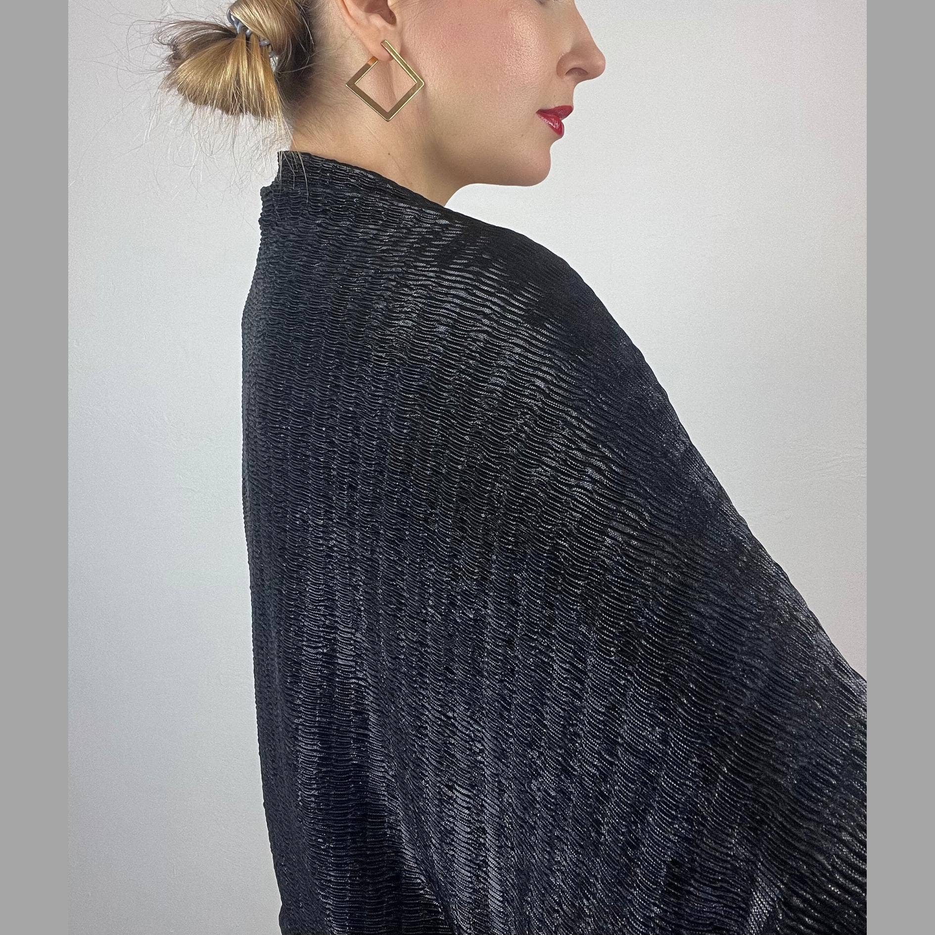 BridalSpain - Wholesale Capelet - Dames - Zwarte of Grijze Stretch Capelet Omslag Shrug Bolero Jas9