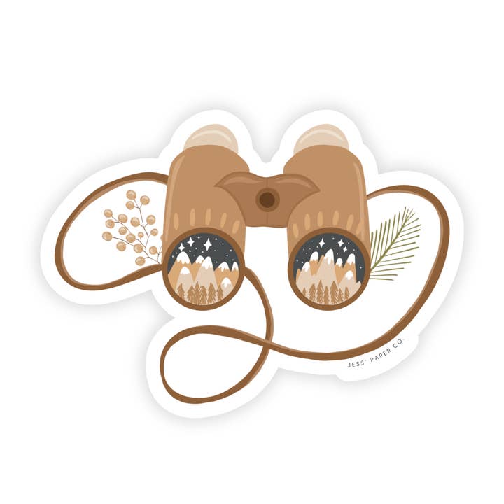 Binoculars Sticker for wholesale by Jess' Paper Co.