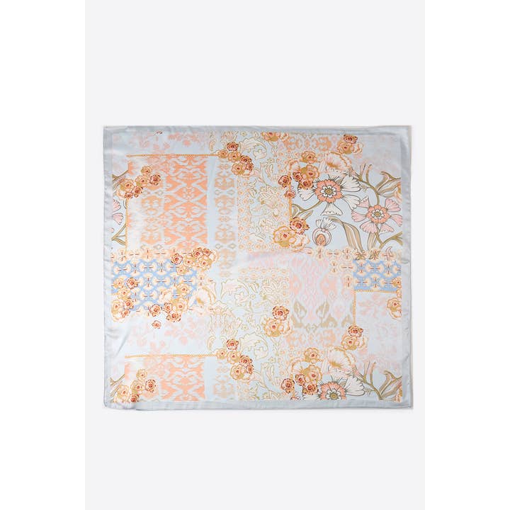 Collections by Fame Accessories - Wholesale Bandana - Women's - Abstract Floral Print Bandana