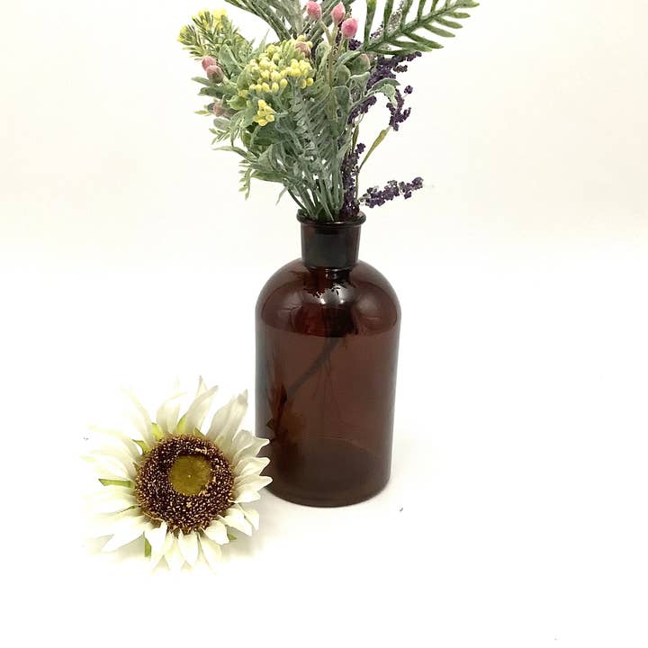 All Little Cute Things - Wholesale Vase - Large Apothecary Amber Glass Bottle Flower Vase, Centerpiece5