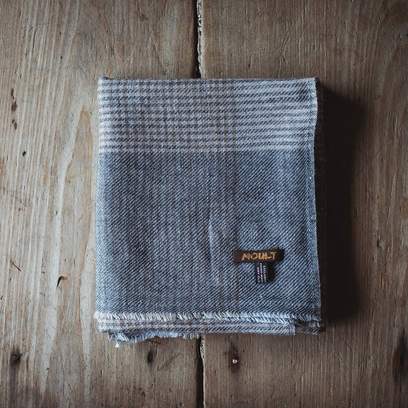 Moult - Wholesale Scarf - Women's - Grey And Fawn Check Large Scarf1