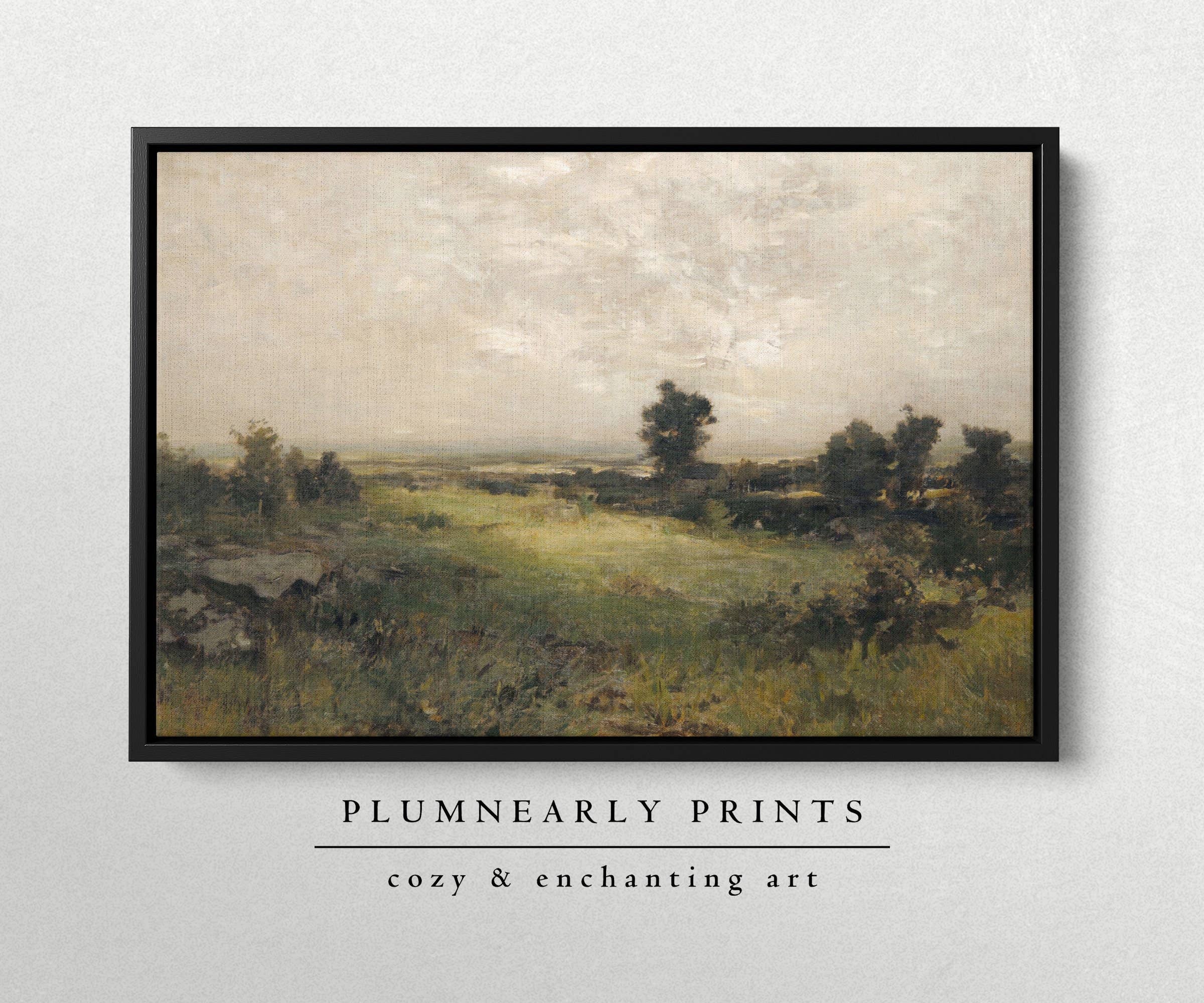 Plumnearly Prints - Wholesale Canvas Art - English Country Landscape Oil Painting Framed Canvas Art 21