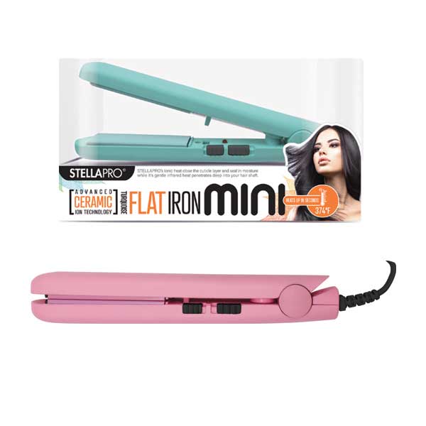 STELLA PRO FLAT IRON MINI 374F ASSORT COLORS for wholesale by Majestic Wholesale