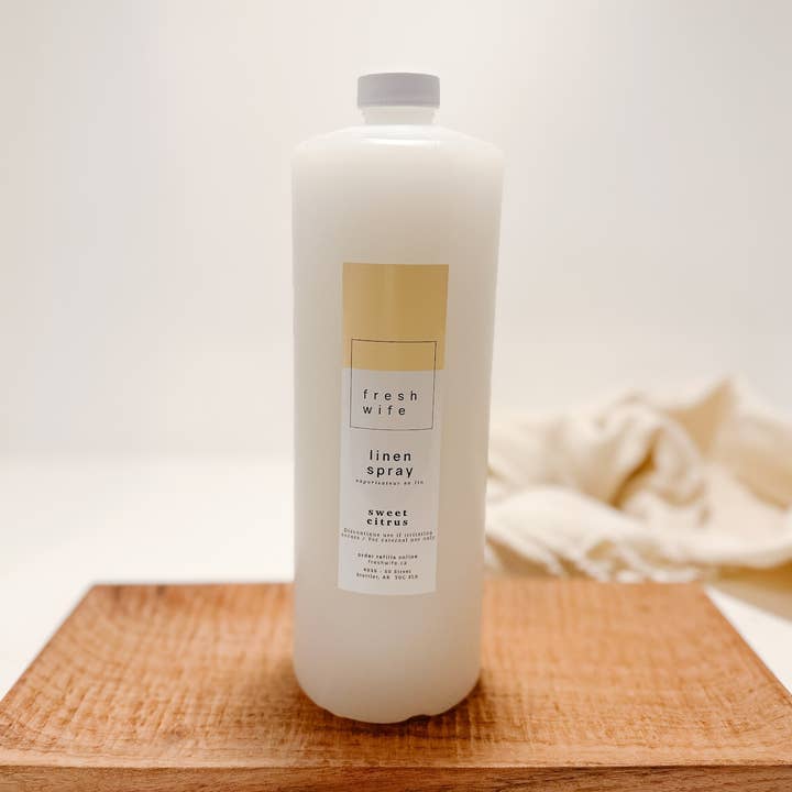Sweet Citrus Linen Spray - 1L Refill for wholesale by The Fresh Wife Soap Company