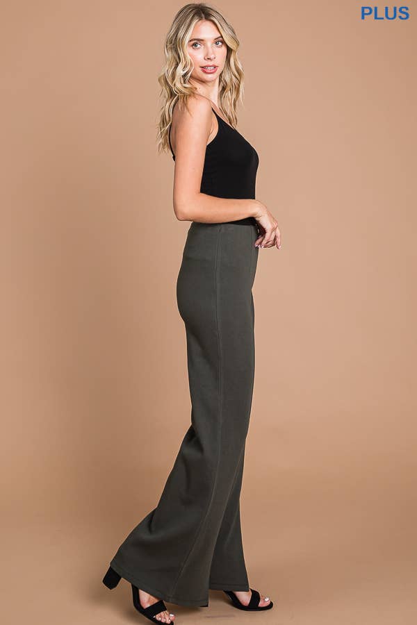 Culture Code - Wholesale Pants - Women's - CJP1810X - HIGH WAIST SLIT FRONT WIDE PANTS5