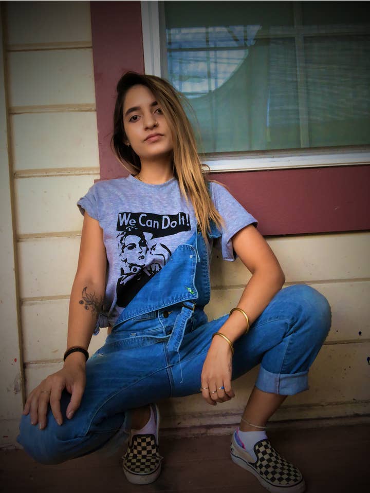 Vegan Club - Wholesale Screen Printed T-Shirt - Women's - Rosie the Riveter T-shirt