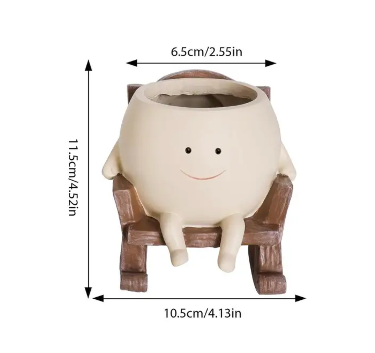 huemabe (All Import Duties Covered) – wholesale Plant pot – Resin Smiling Face Planter Pots1