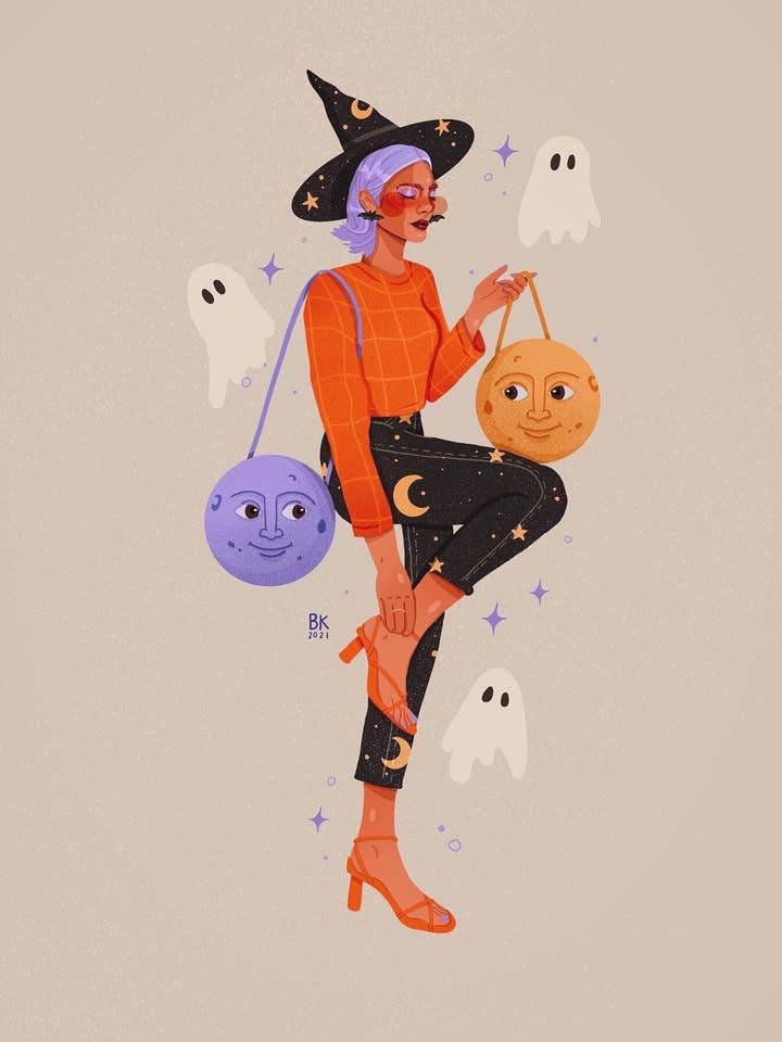 Halloween Witch for wholesale by Brittany Keller Art