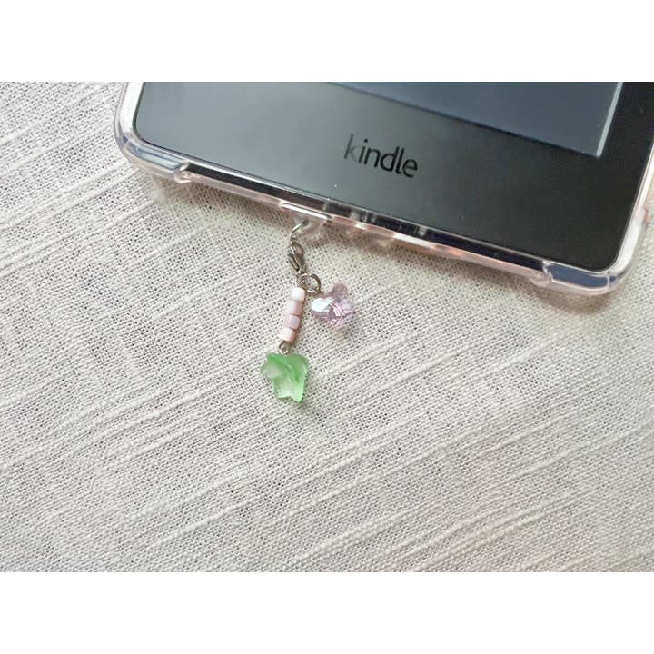 Dagger and Rose - Wholesale Individual charm/pendant - Spring Flower Butterfly Dust Plug For Devices & E-Readers8