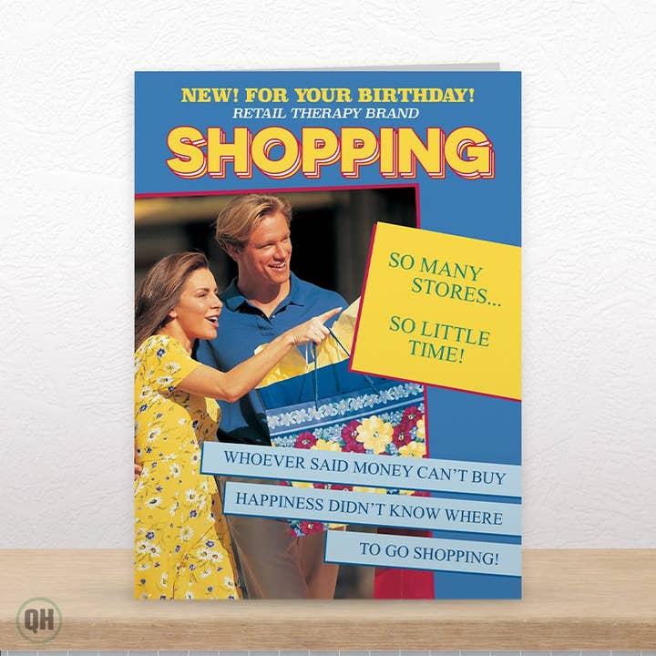 Terapia al Dettaglio di Compleanno - Divertente Biglietto di Compleanno per lo Shopping per la vendita all'ingrosso da parte di Quitting Hollywood