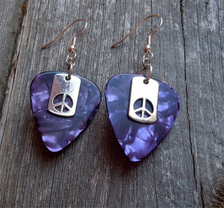 Simply Raevyn - Wholesale Dangle Earrings - Small Peace Sign Cut Out Charm Earrings14