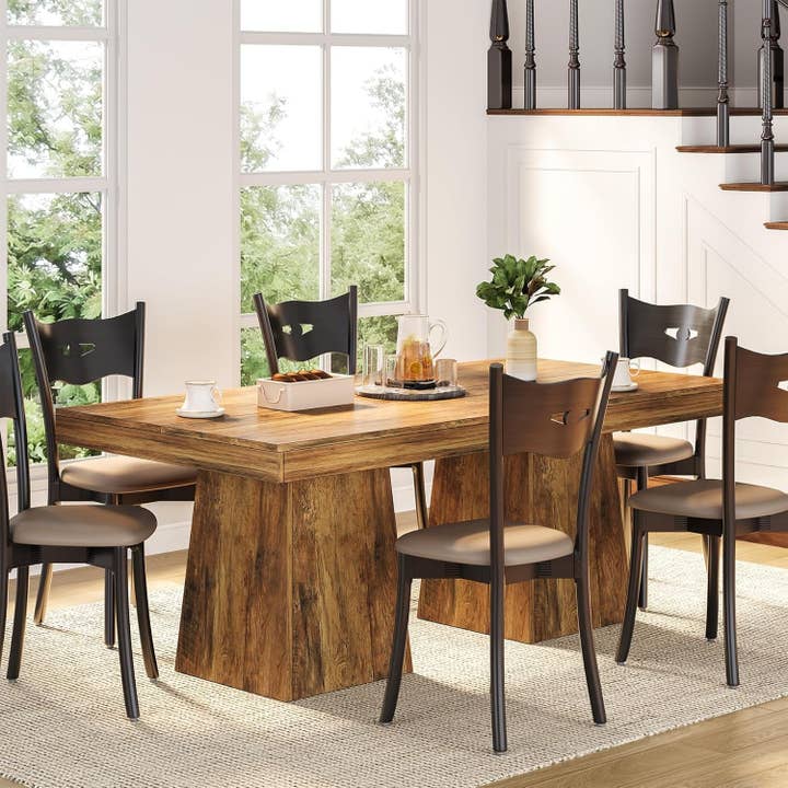 Walnut 31 5 Inch Farmhouse Dining Table For Small Spaces for wholesale on Faire3