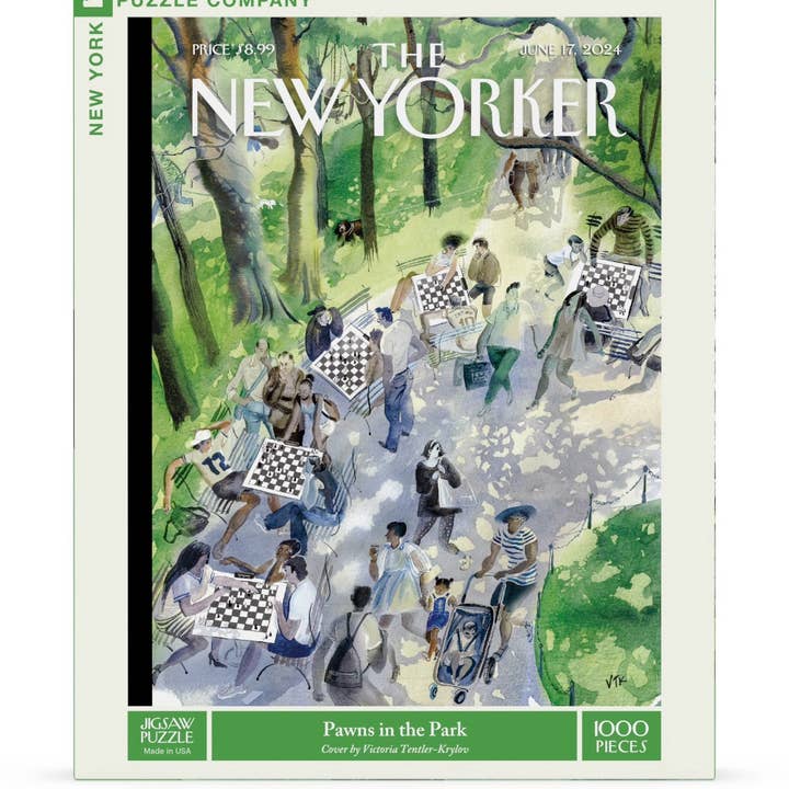 New York Puzzle Company - Wholesale Puzzle - Adult - Pawns in the Park - 1000 Piece Jigsaw Puzzle