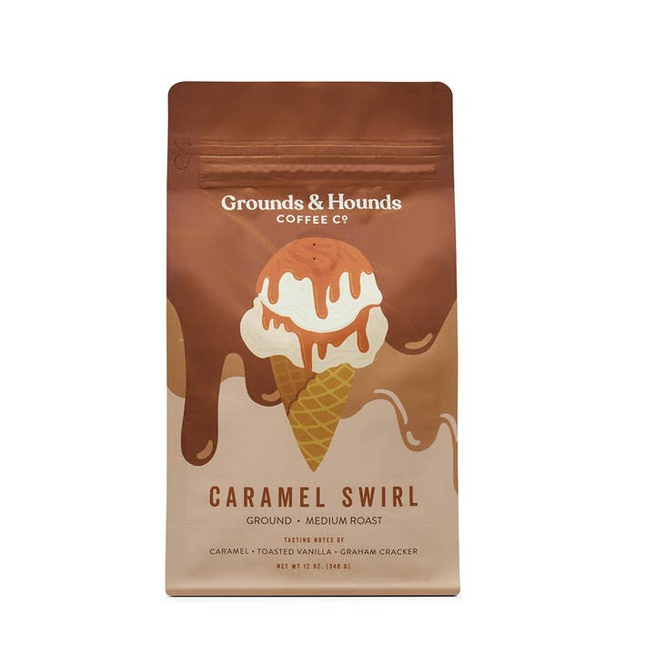 Grounds & Hounds Coffee Co. - Wholesale Ground Coffee - Caramel Swirl Coffee