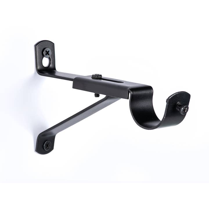 Black Nova Sleek Modern Extendable Curtain Rod for wholesale on Faire1
