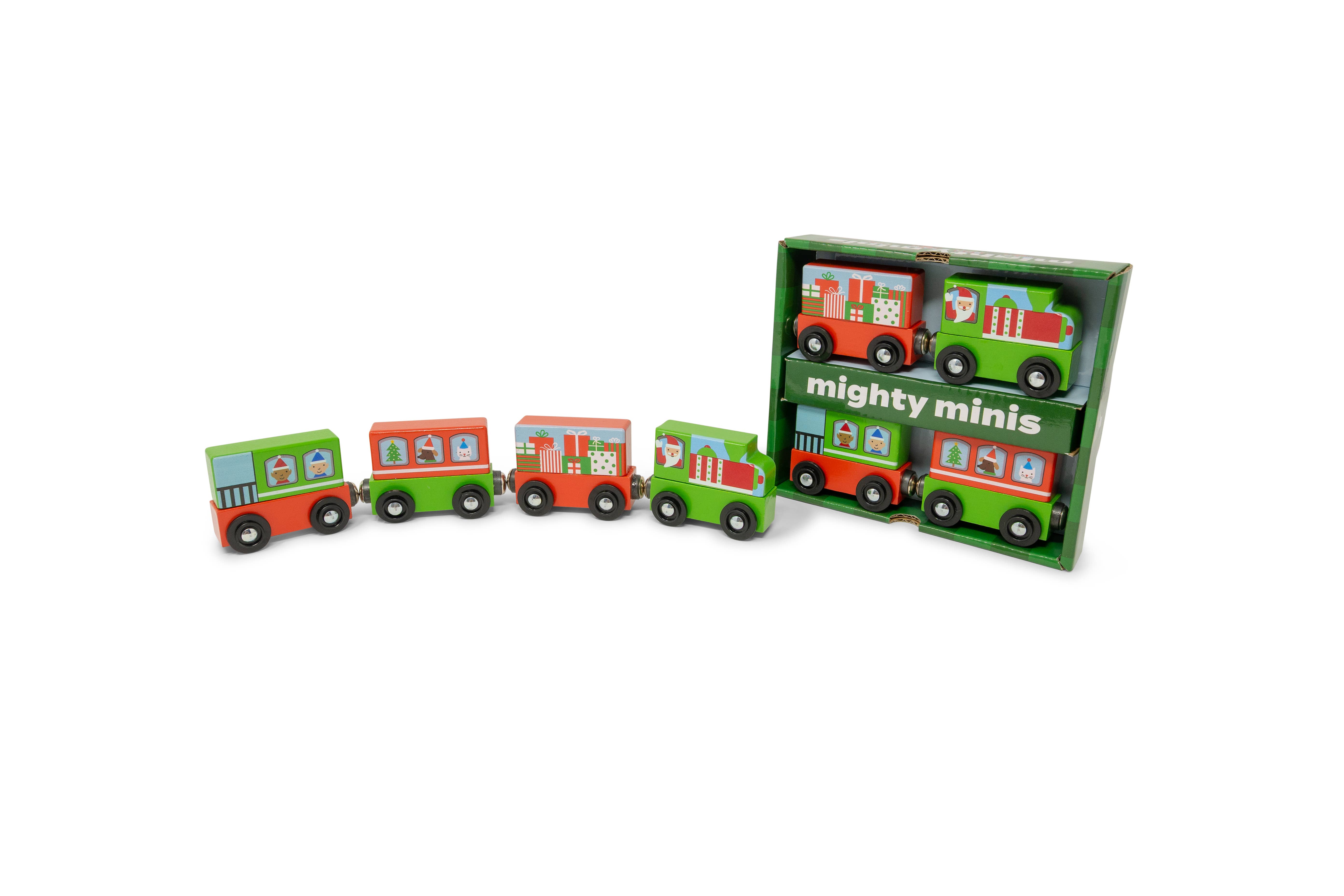 Jack Rabbit Creations - Wholesale Toy Car/Truck - Kids - Magnetic Christmas Train Mighty Minis set/4