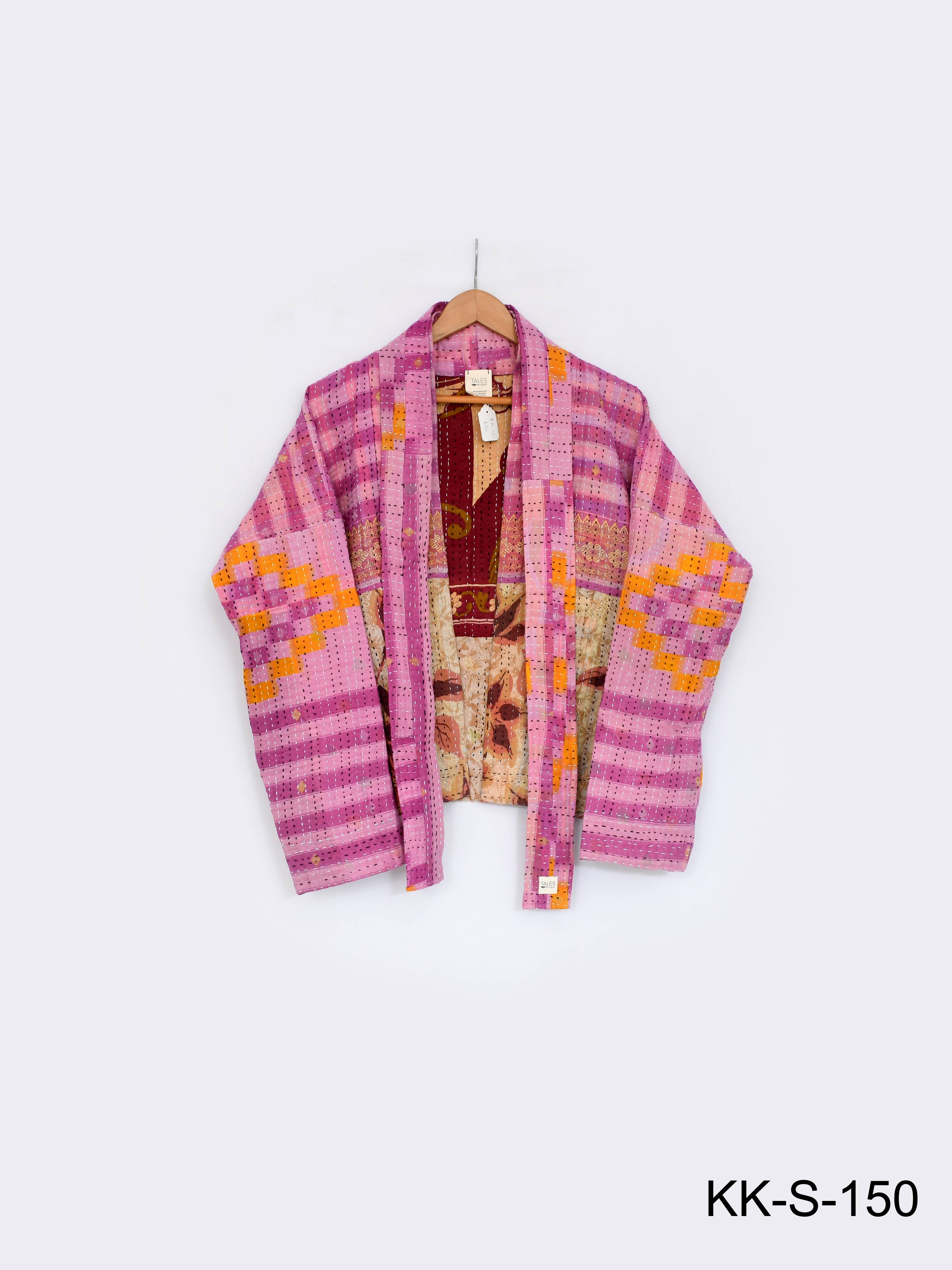 Crafts by Solid - Wholesale Jacket - Women's - Kantha Jacket - Pink & Purple - Short2