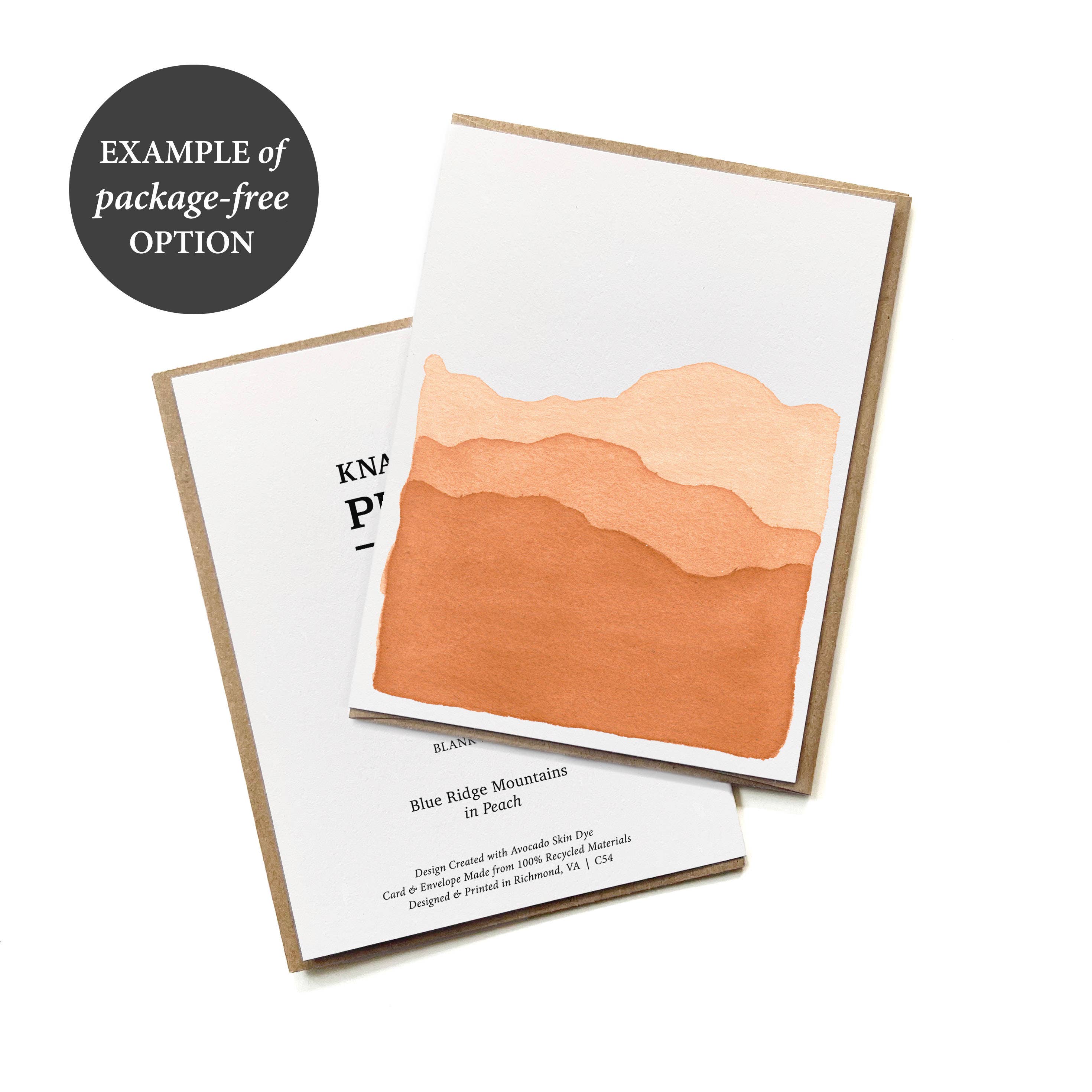 Knapping Press - Wholesale Stationery/Notecard Set - 100% Recycled Natural Dye Card - Horizontal Stripes2