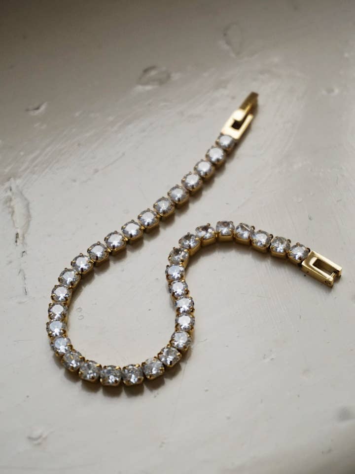 18k Gold Plated Tennis Bracelet for wholesale by Rue Roosevelt