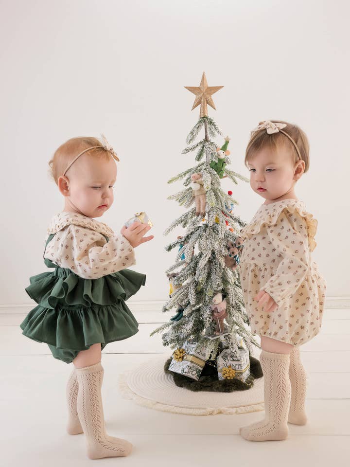 OLIVE & CRADLE - Wholesale Dress Set - Baby - baby girls Holiday Christmas dressy Outfit| Pepper 3pc set