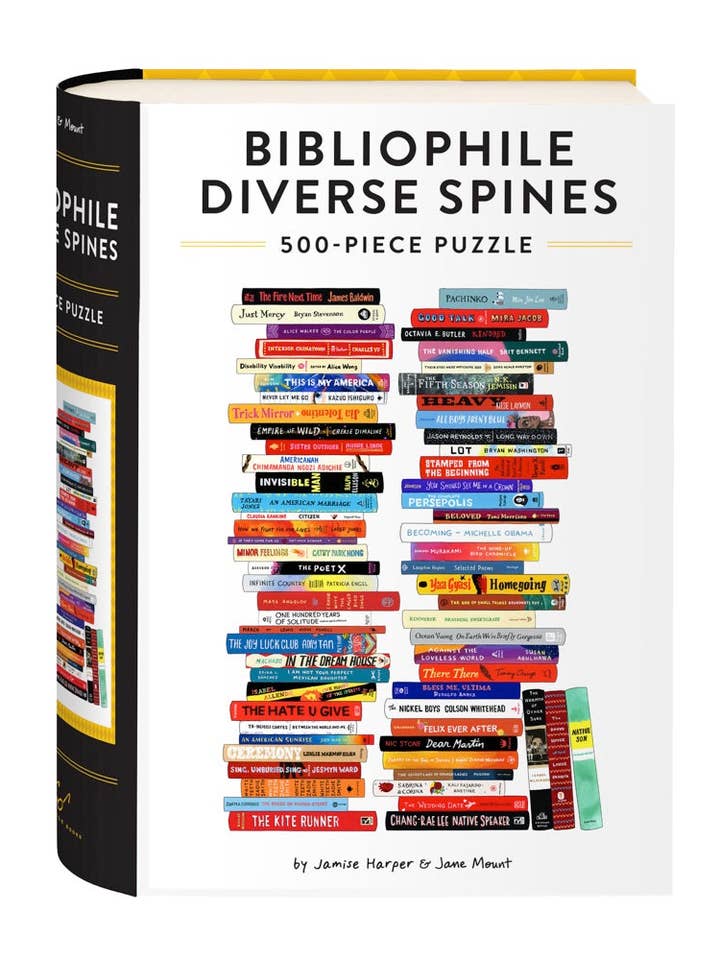Bibliophile Diverse Spines 500-Piece Puzzle for wholesale by Chronicle Books