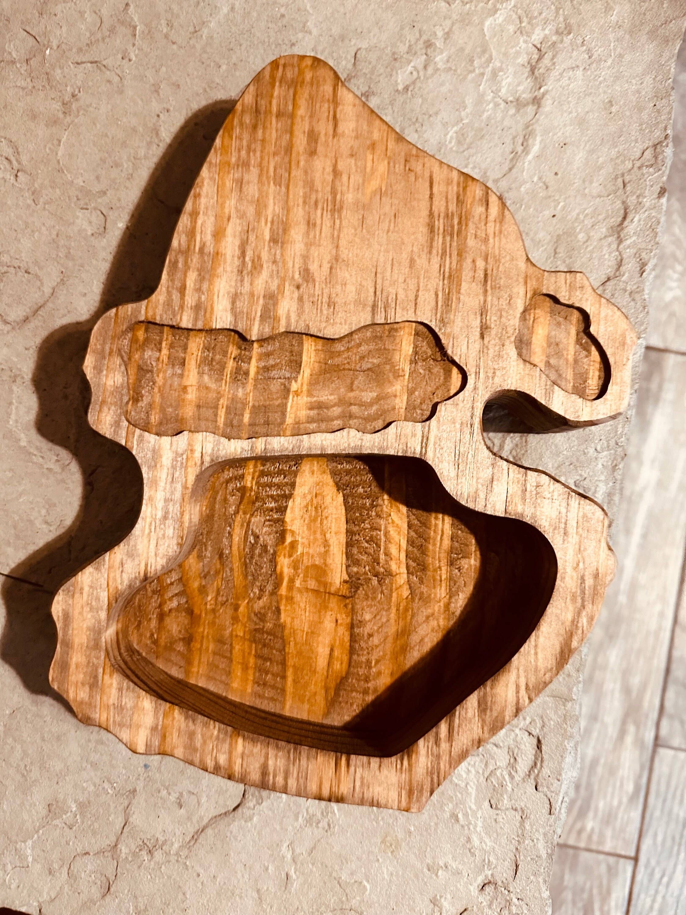 McCain's Furniture Co - Wholesale Candle Holder - Grinch Stain Wood Bowl Candle Ready Set of 5 - Candle Holder3