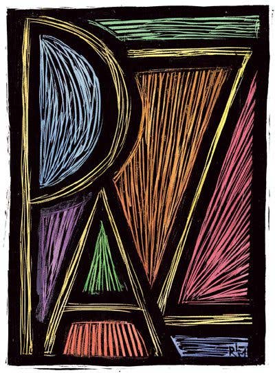 Ricardo Levins Morales Art Studio - Wholesale Everyday Greeting Card - Paz (Notecard)0