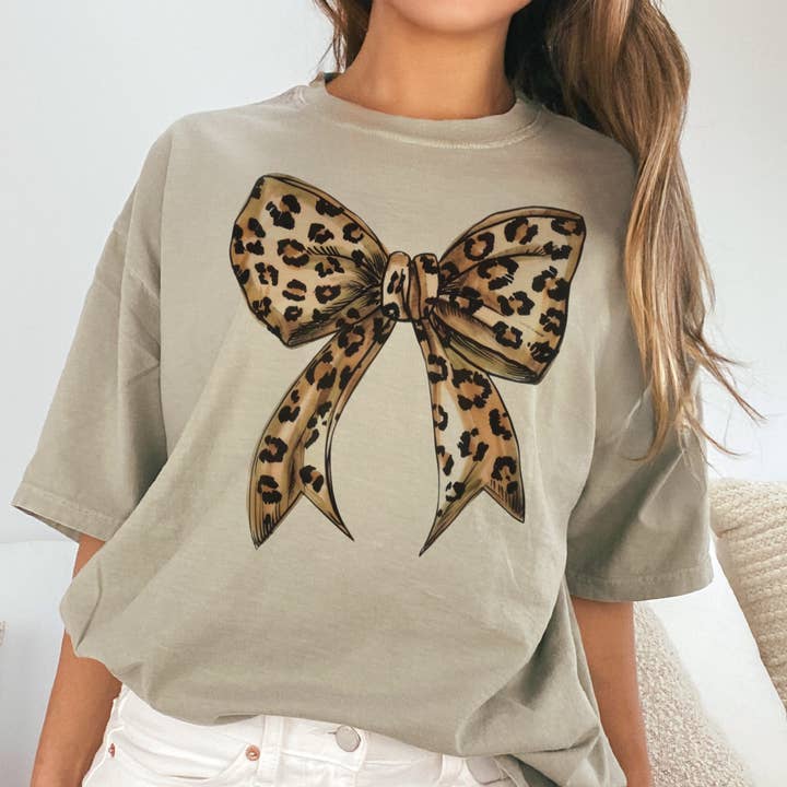 Leopard Girly Bow Coquette Country Boots Fall Graphic Tee for wholesale by Par.tees by Party On!