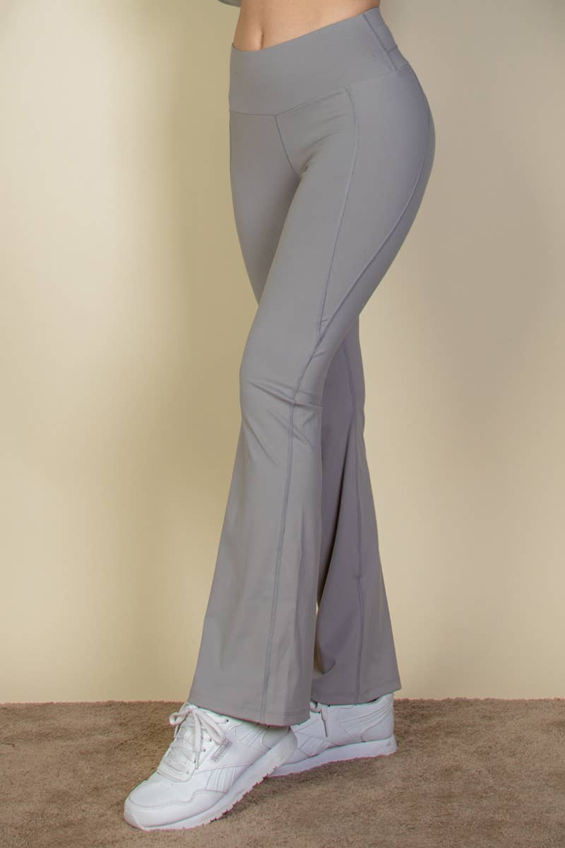 CAPELLA APPAREL - Wholesale Broek - Dames - Flared legging met brede tailleband6