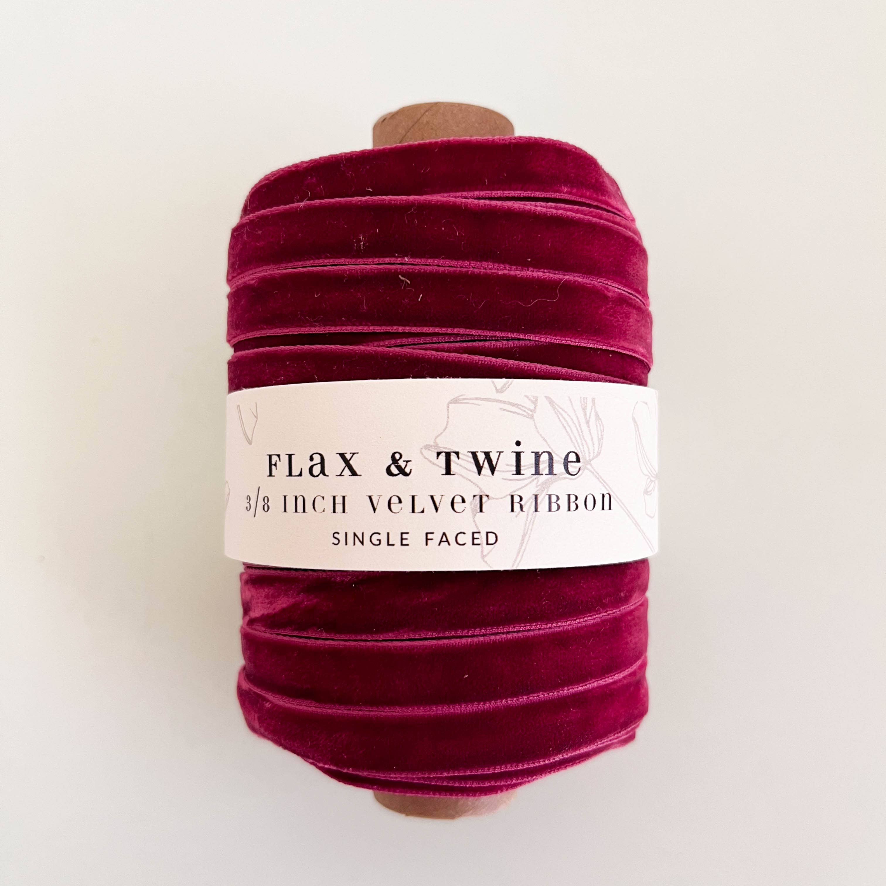 Flax & Twine - Wholesale Ribbon - Gift Wrapping - Flax & Twine 3/8" Velvet Ribbon - 30 Yards11