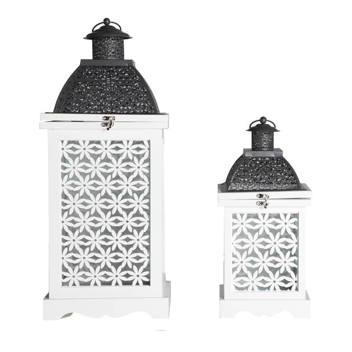 Trælanterne Ascea Hvid 23X23X54cm for engroshandel hos B&B