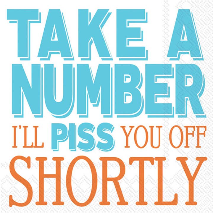 Pacote de 20 Guardanapos Leve Um Número Engraçado por atacado de Boston International