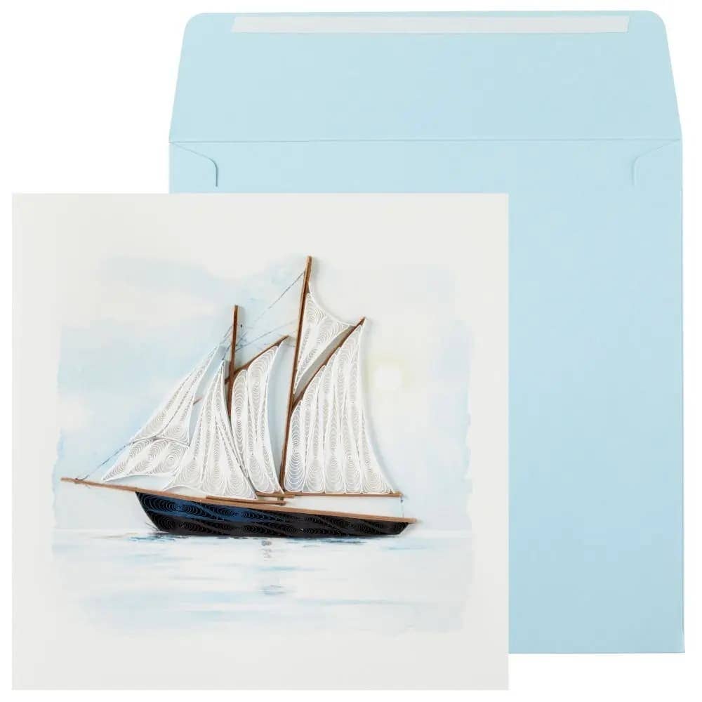NIQUEA.D – wholesale Everyday greeting card – Quilled Sailboat Blank Card0