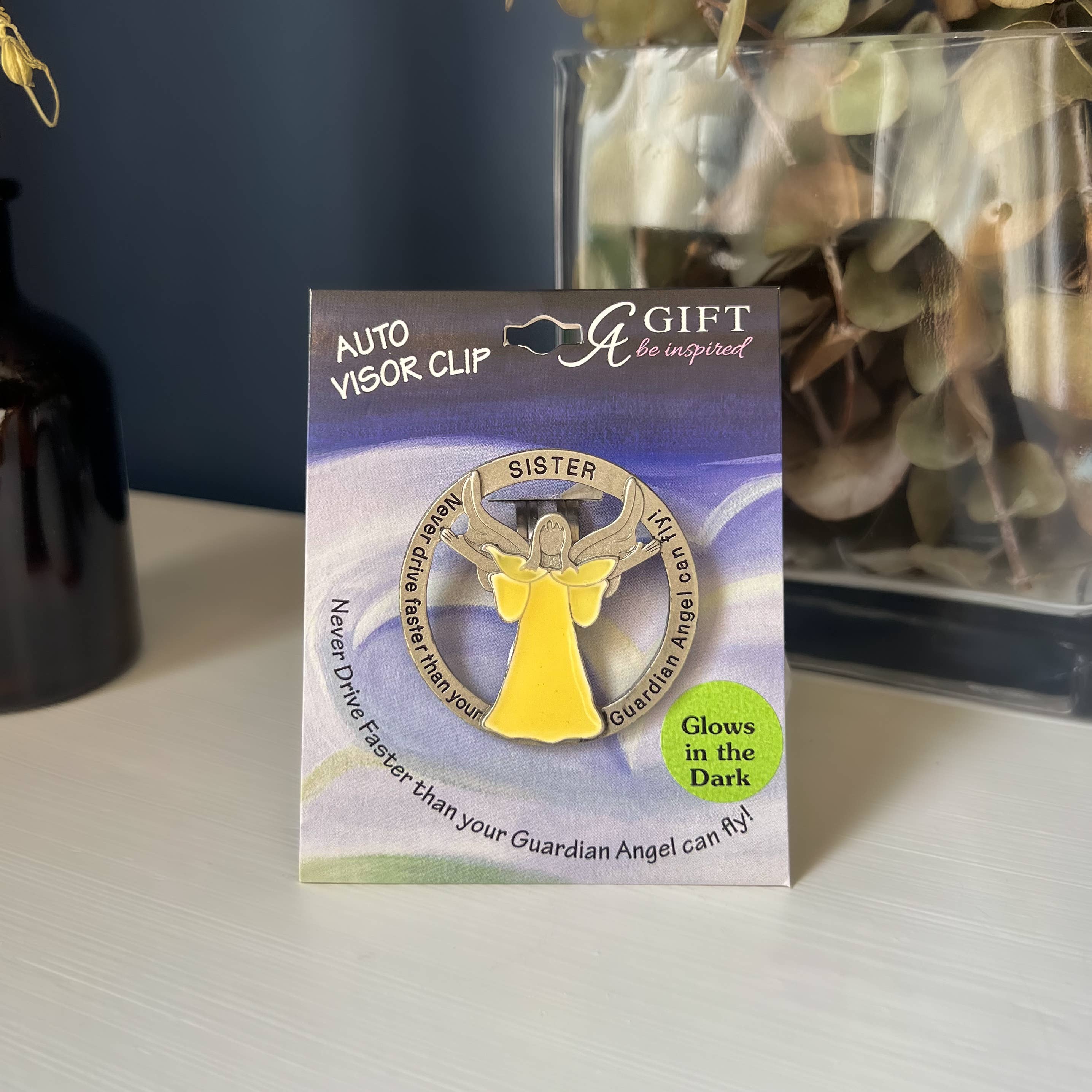 Abbey + CA Gift - Vente Breloque décorative pour voiture – unisexe - Clip de visière qui brille9