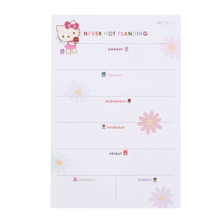 Hello Kitty 4x6 Weekly Sticky Notes for wholesale by Erin Condren Design