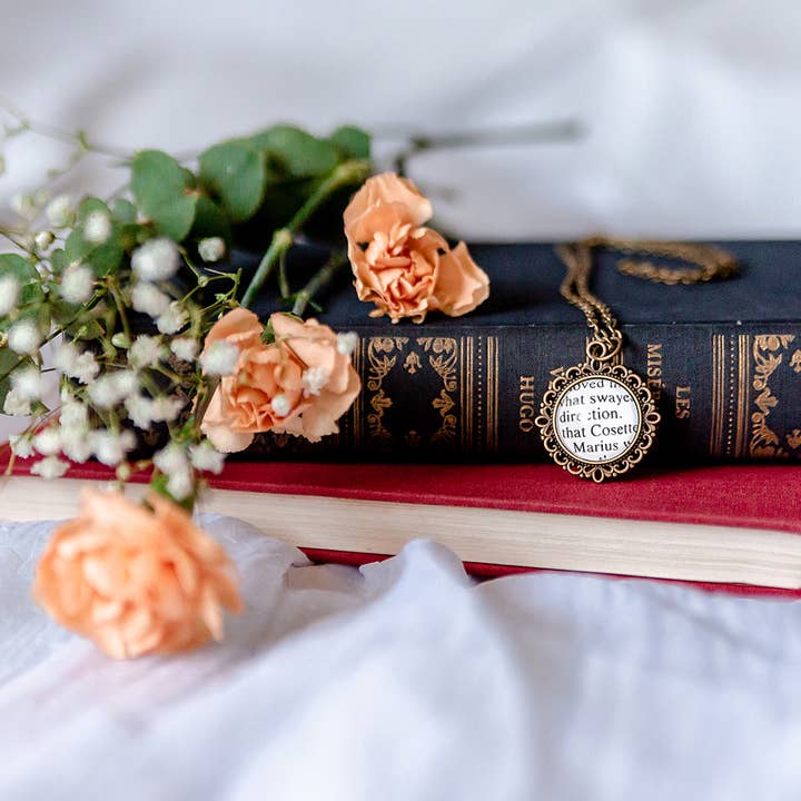 The Authored Shop - Wholesale Pendant/Charm Necklace - Bookish Necklace | Cosette & Marius Les Miserables